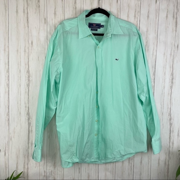 Vineyard Vines XL mint long sleeve button down dress shirt - Picture 1 of 6